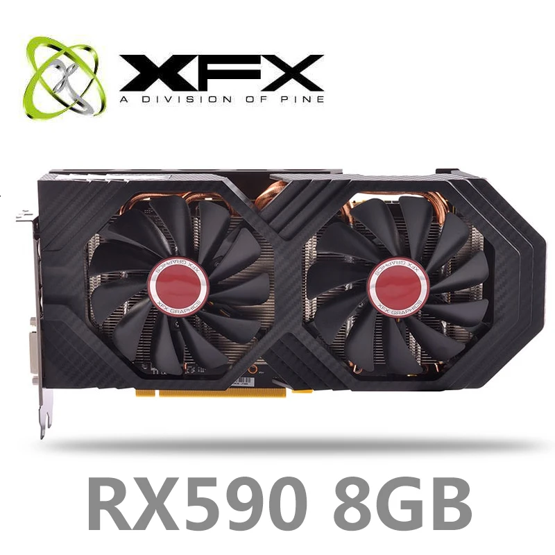 Видеокарта XFX RX 590 8 Гб 256 бит GDDR5 8000 МГц 2304 1580 OC1600MHz для настольных ПК игровые