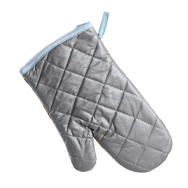 Пара толстых изолированных кухонные прихватки для духовки с милым мультяшным принтом кухонные перчатки для выпечки барбекю