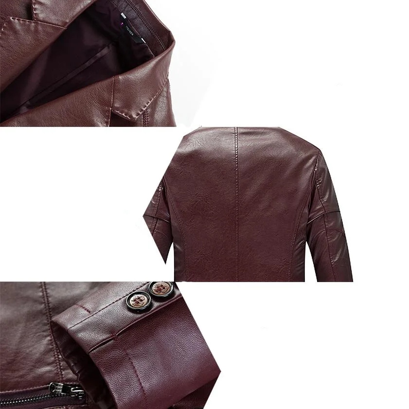 Reviews 2020 Brand clothing Men Leather Coat Arrival Spring Sheep Skin Youth Leather suit Collar Coats Fashion Slim Leather Jacket S-4XL