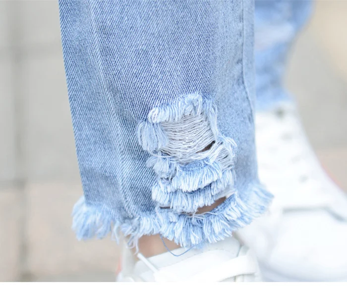 Women Jumpsuit Denim Overalls Bodysuit Salopette Femme Jean Women Ripped Hole Denim Jumpsuits Rompers
