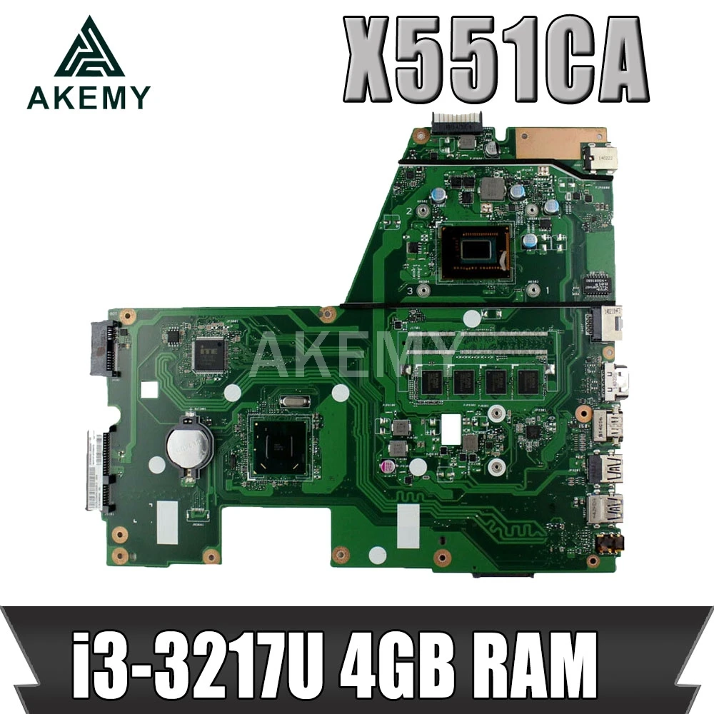 laptop Motherboard For Asus F551C X551C X551CA REV.2.2 SR0N9 i3 3217U 4GB RAM Mainboard SLJ8C|Материнские платы| |