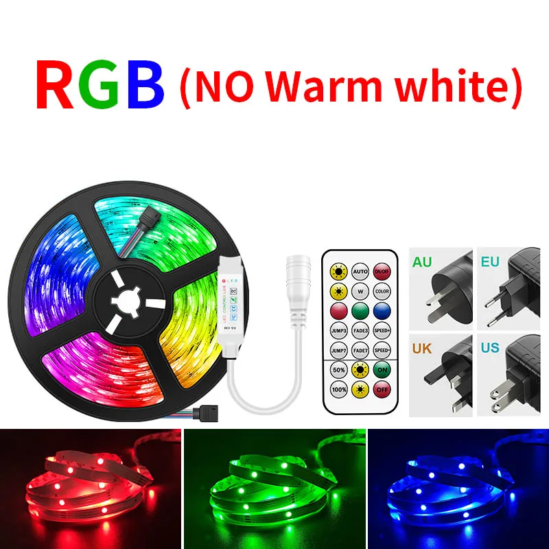 small led strip lights 30M-5M Bluetooth LED Strip Lights RGB Warm White Waterproof Flexible Ribbon 2835 Led Light lamp RGBWW SMD Tape Diode for room car interior light strips LED Strips