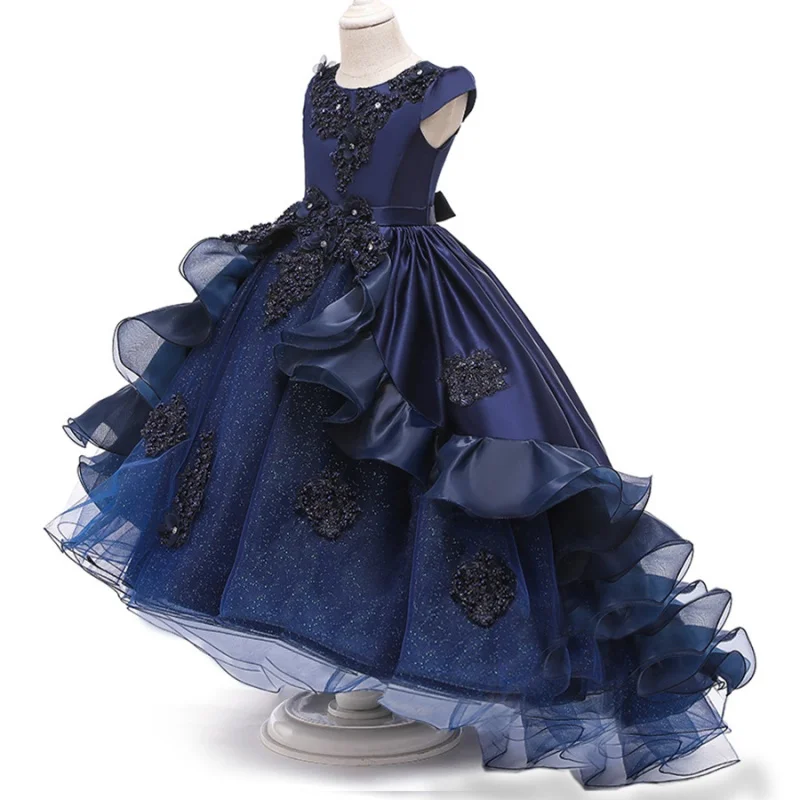 Kids Flower Dress For Girl Lace Princess Dresses Elegant Children Prom Long Gowns Teen Girls Party Evening Bridesmaid Frocks | Детская