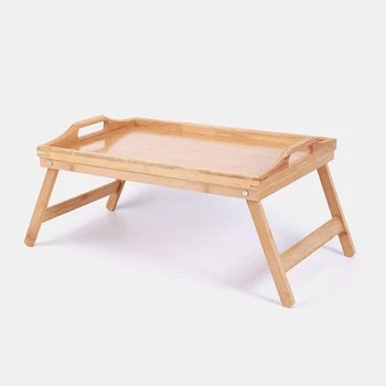 

Portable Computer Adjustable Bamboo Desk Dormitory Breakfast Tray Picnic Table Home Accessories