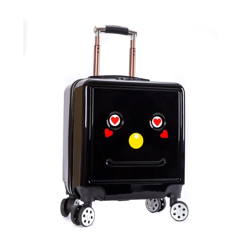 

HOT 18 inch Cute Cartoon students trolley case child 3D Travel luggage kids rolling suitcase fashion Wheels boy Boarding box