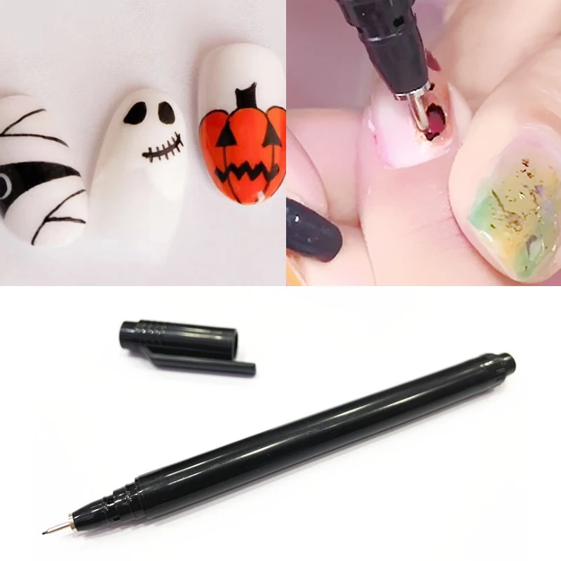 Nail Art Graffiti Pen Водостойкая кисть для рисования Лайнер DIY цветочный узор мелкие