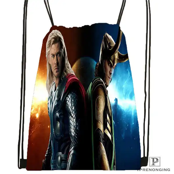 Drawstring Backpack CustoMarvel thor походная сумка на шнурке милый рюкзак для детей(черная спинка) 31x40 см#2018612-02-14 - Цвет: Drawstring Backpack