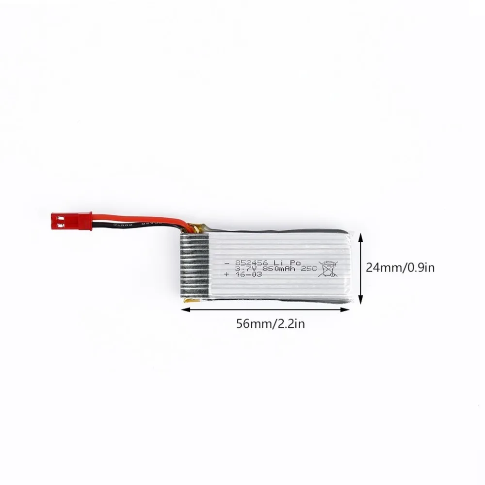 1 шт. мини 852456 3,7 V 850mAh 25C Lipo батарея с JST головкой