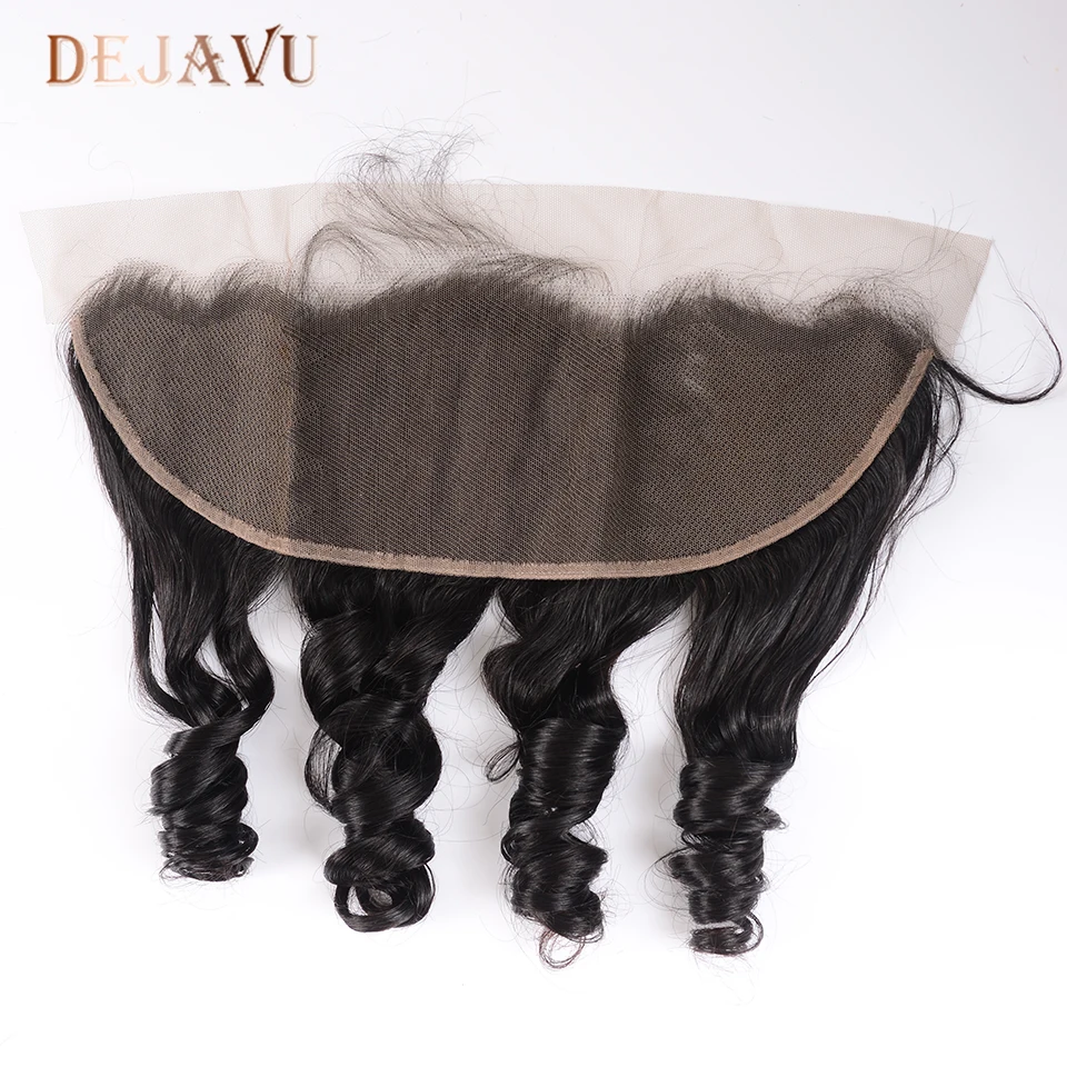 DEJAVU Loose Wave Bundles With Closure Brazilian Non-Remy Human Hair Bundles With 13*4 Lace Closure 3Bundles with Closure Cabelo