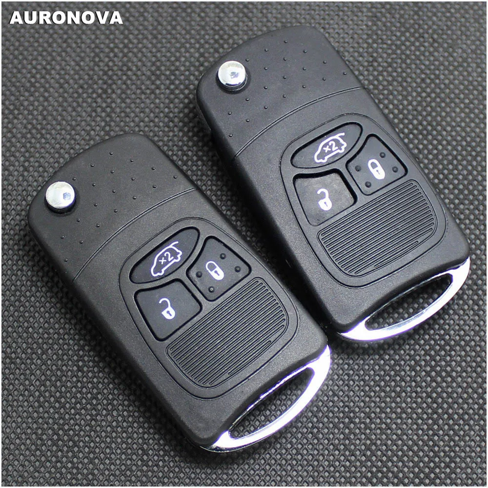 Auronnova обновленный Складной Корпус ключа для CHRYSLER Dodge Jeep Avenger Nitro Dodge 2 кнопки дистанционный ключ-брелок от машины чехол