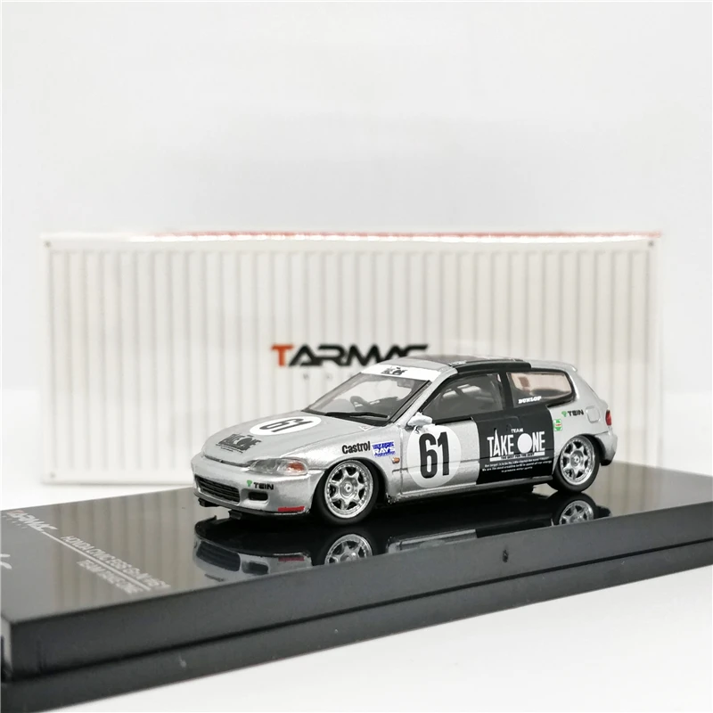 

Tarmac Works 1:64 Honda Civic EG6 Gr.N #61 TAKE ONE Diecast Model Car Racing