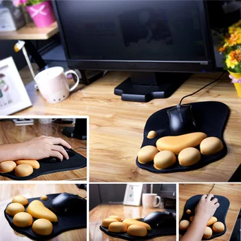 

Cartoon Desk Decor Personality Wrist Support Cat Paw Mouse Pad Office Soft Silicone Comfortable