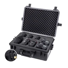 

Protective safety Toolbox Equipment suitcase Impact resistant Instrument plastic Tool case Shockproof camera box with sponge