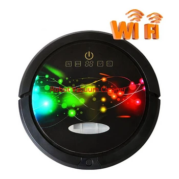 

Robotic Vacuum Cleaner Powerful Suction Robot Vacuum Cleaner App Control 2000mAh Battery LED Touch Screen Virtual Wall