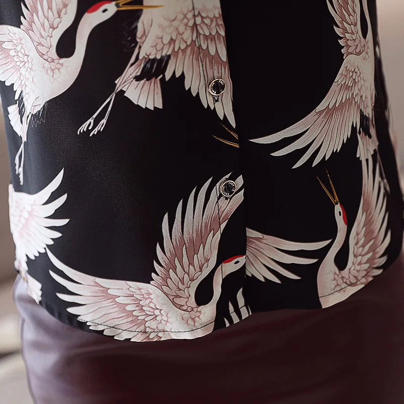 Blusas mujer de moda осень длинный рукав элегантная шифоновая блузка тонкий китайский стиль Женская блузка рубашка плюс размер рубашка