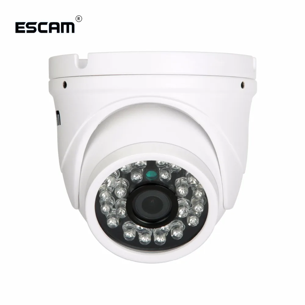 Мини IP камера Escam QD520 ночного видения HD720P H.264 Onvif P2P для помещений купольная