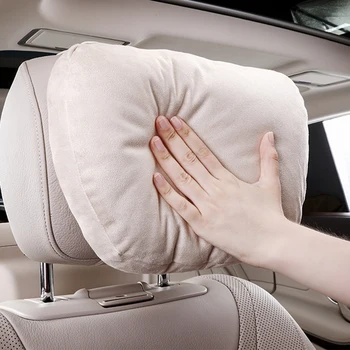 

Maybach Design S Class Ultra Soft Natrual Car Headrest Neck Seat Cushion Headrest Covers For Mercedes-Benz BMW Audi Toyota Honda