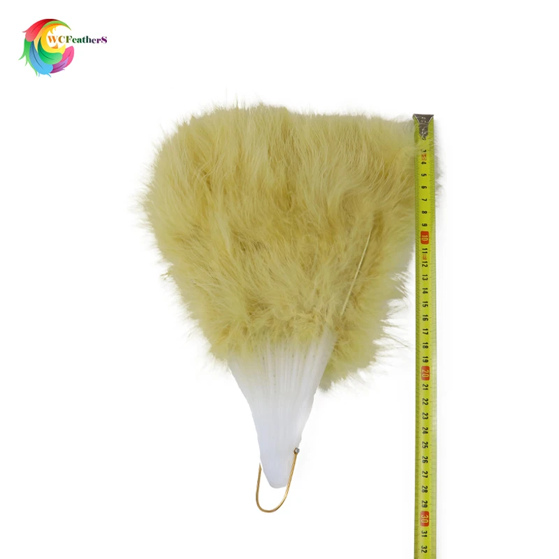 Feather Fan Decoration Feather Fan Beautiful Fold Fan Wedding Stage Carnival Party Home Decor Fluffy Turkey Feather 30*50CM