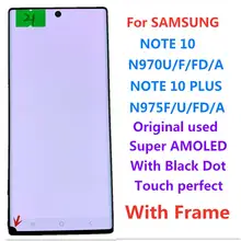 Für Samsung note10 n970 note10 plus n975 note10 + lcd touch display screen Original Super AMOLED display touchscreen