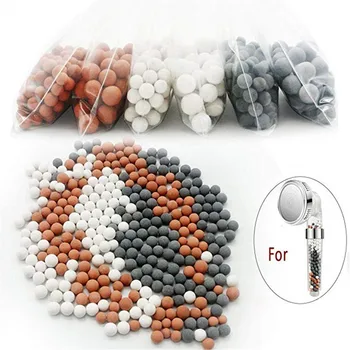 

3 Bags Mineral Replacing Bead Negative Ions Ceramic Energy Balls White Red Grey Color For Shower Head Purify Water