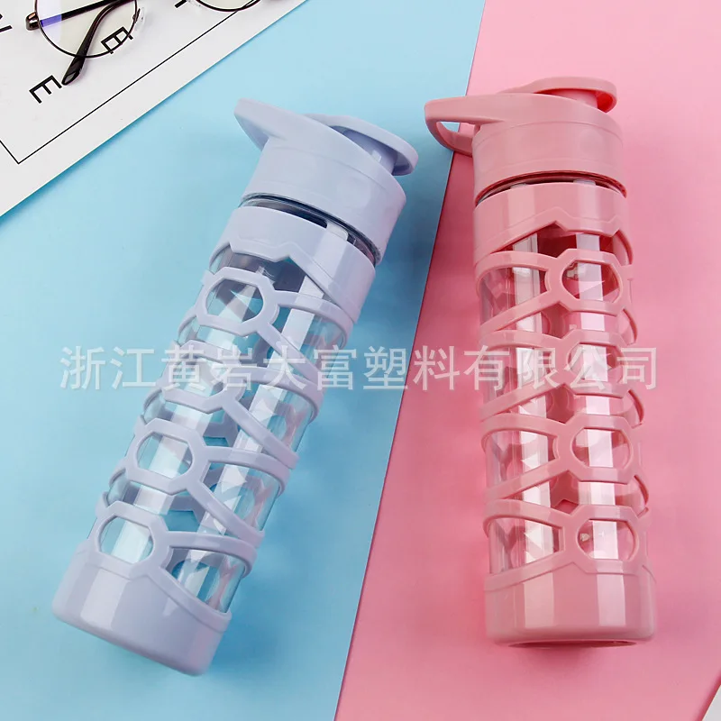 

680ml Snap HoY Plastic Water Bottle One-Handed Open Cover Single Layer Sports Water Bottle Logo