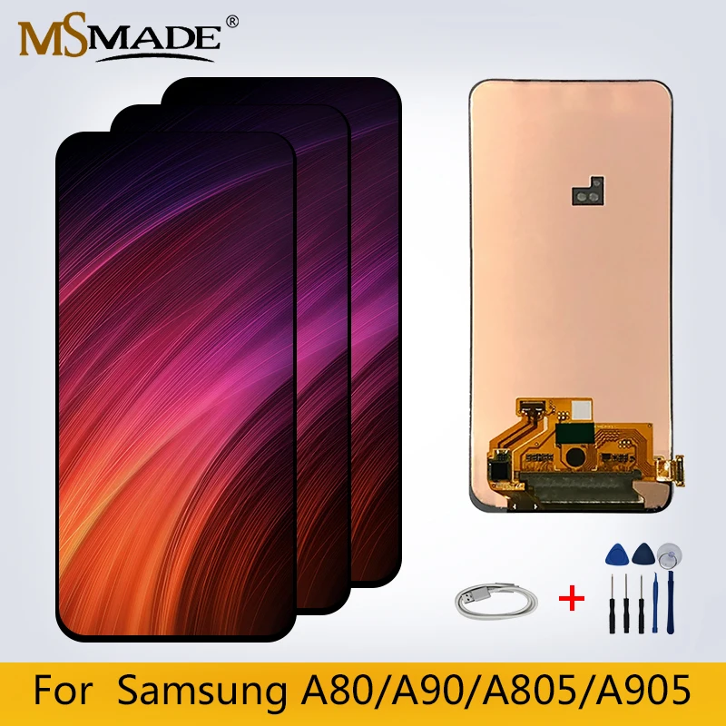 A80 ЖК-дисплей для samsung Galaxy A80 A90 lcd SM-A805 A805 A805F сенсорный экран дигитайзер Запасные части