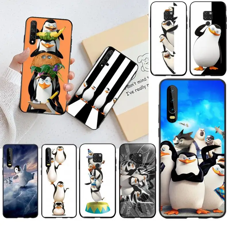 

HPCHCJHM Penguins of Madagascar Movie DIY Luxury Phone Case for Huawei P40 P30 P20 lite Pro Mate 20 Pro P Smart 2019 prime