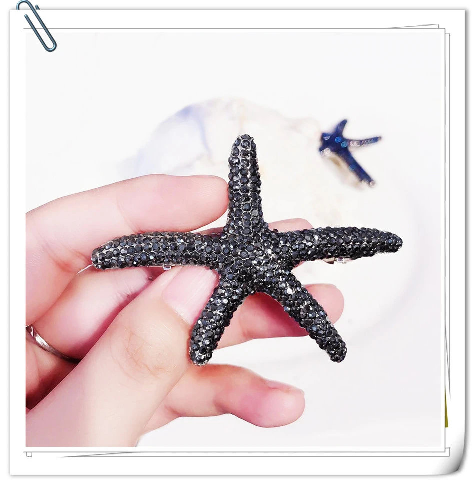 Заколка для волос Muylinda Star Starfish со стразами заколка для волос Металлические Заколки для женщин банкетные вечерние аксессуары для волос