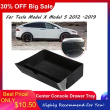 УГЛЕРОДНЫЙ стиль центральная консоль ящик для хранения лоток для Tesla модель X модель S 2012