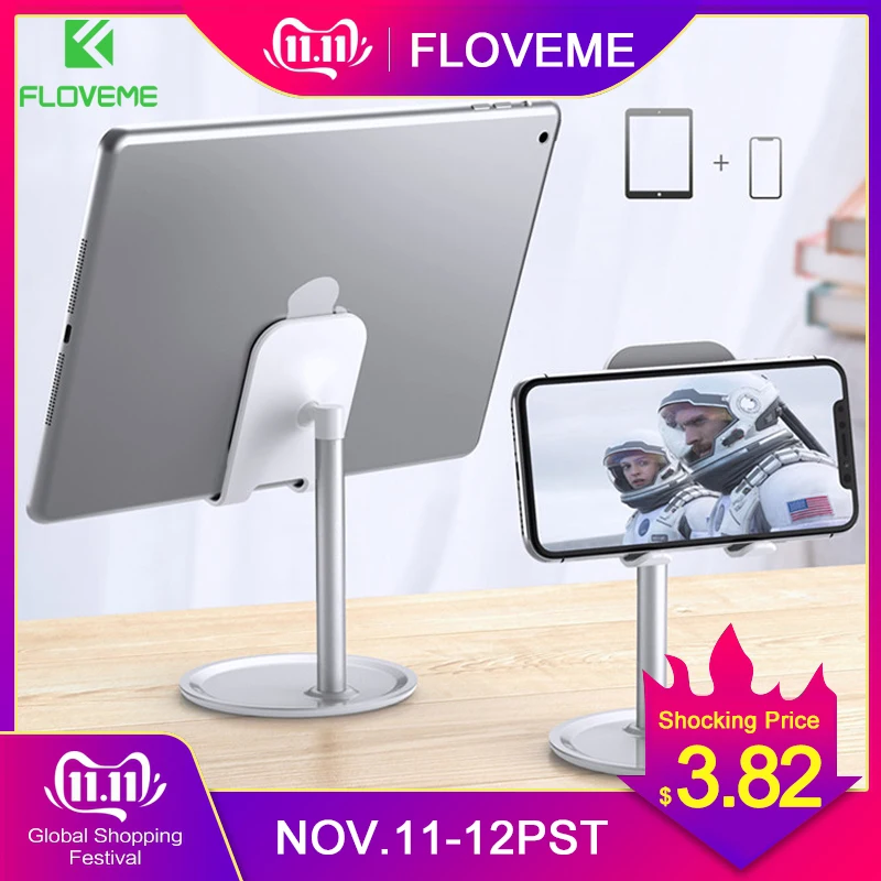 Держатель для мобильного телефона из FLOVEME сплава, регулируемая подставка для мобильного телефона, планшета, настольный держатель для iphone X 8 7 samsung, настольный держатель для телефона