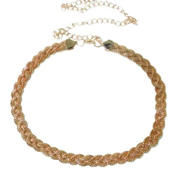 

2020 New Punk Ladies Gold Braided Metal Chain Belt Waistband Ceinture Womens Golden Waist Belts for Women's Dress Cinturon Mujer