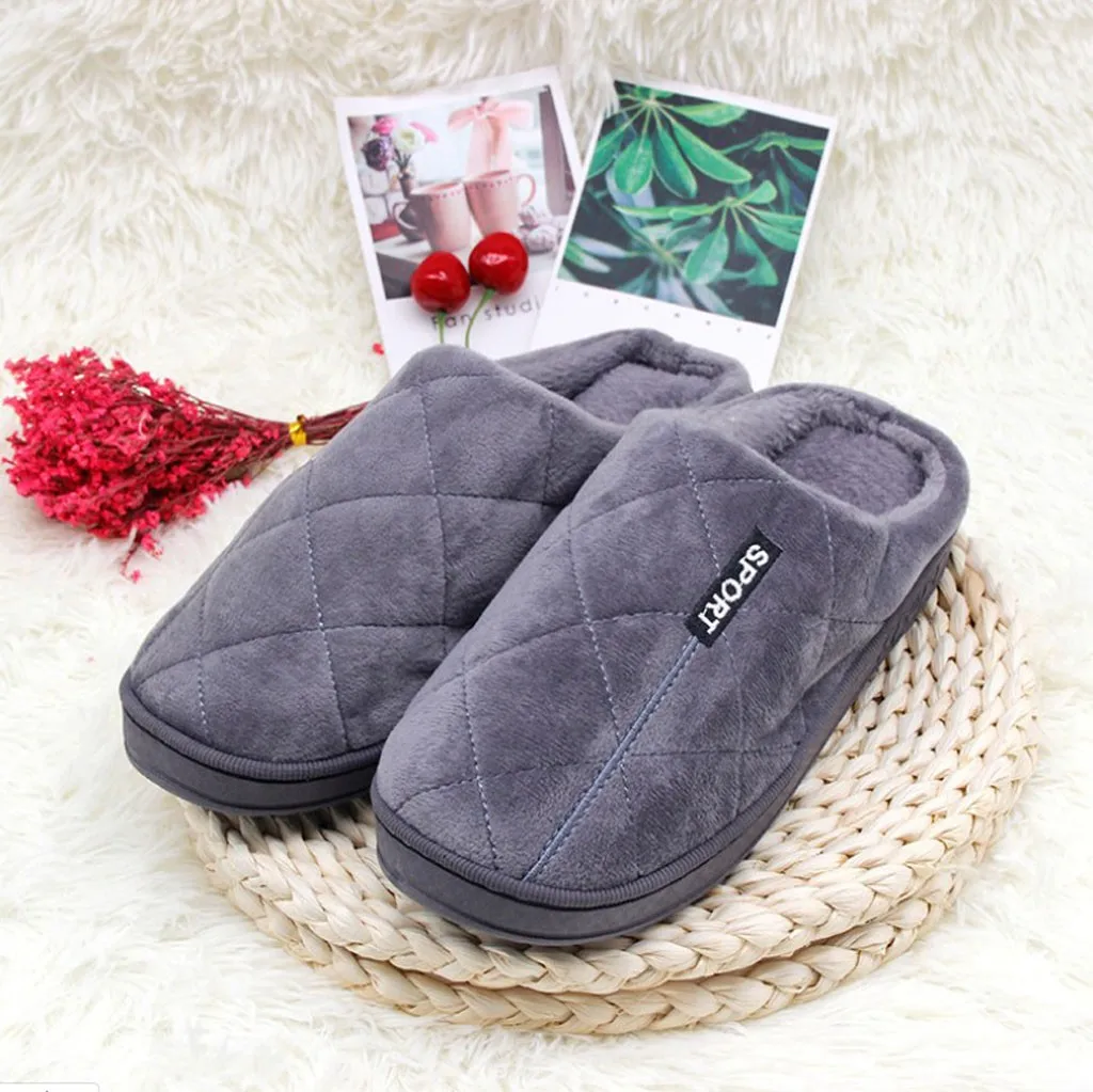 Обувь; мужские тапочки; зимние тапки; zapatos de hombre; хлопковые тапочки; зимняя теплая хлопковая Нескользящая домашняя обувь