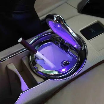 

Auto Accessories Ashtray with LED Light Cigarette Smoke Travel Remover Cylinder Car Smokeless Smoke Cup Holder For Hyundai Kona