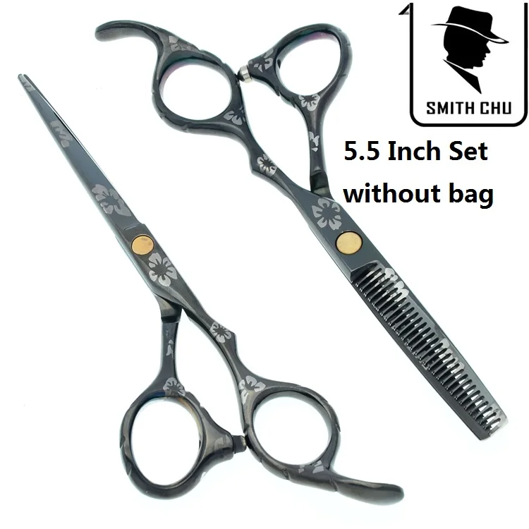 LZS0101 55 no bag Smith Chu 6,0 дюймов ножницы для волос Барберы синяя Сакура режущие ножницы stainless ножницы из нержавеющей стали ножницы для стрижки волос LZS0010 - Цвет: LZS0101 55 no bag