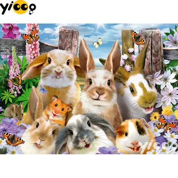

Full Square/Round drill diamond Painting 5D DIY diamond embroidery bunny Selfie Diamond mosaic Home Decor Gift BX0615