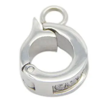 

Stainless Steel Bail Bead, Rondelle, with rhinestone, Outer diameter 13.5x9.5mm, hole 2mm,original color,Sold By Lot, 10pcs/Lot