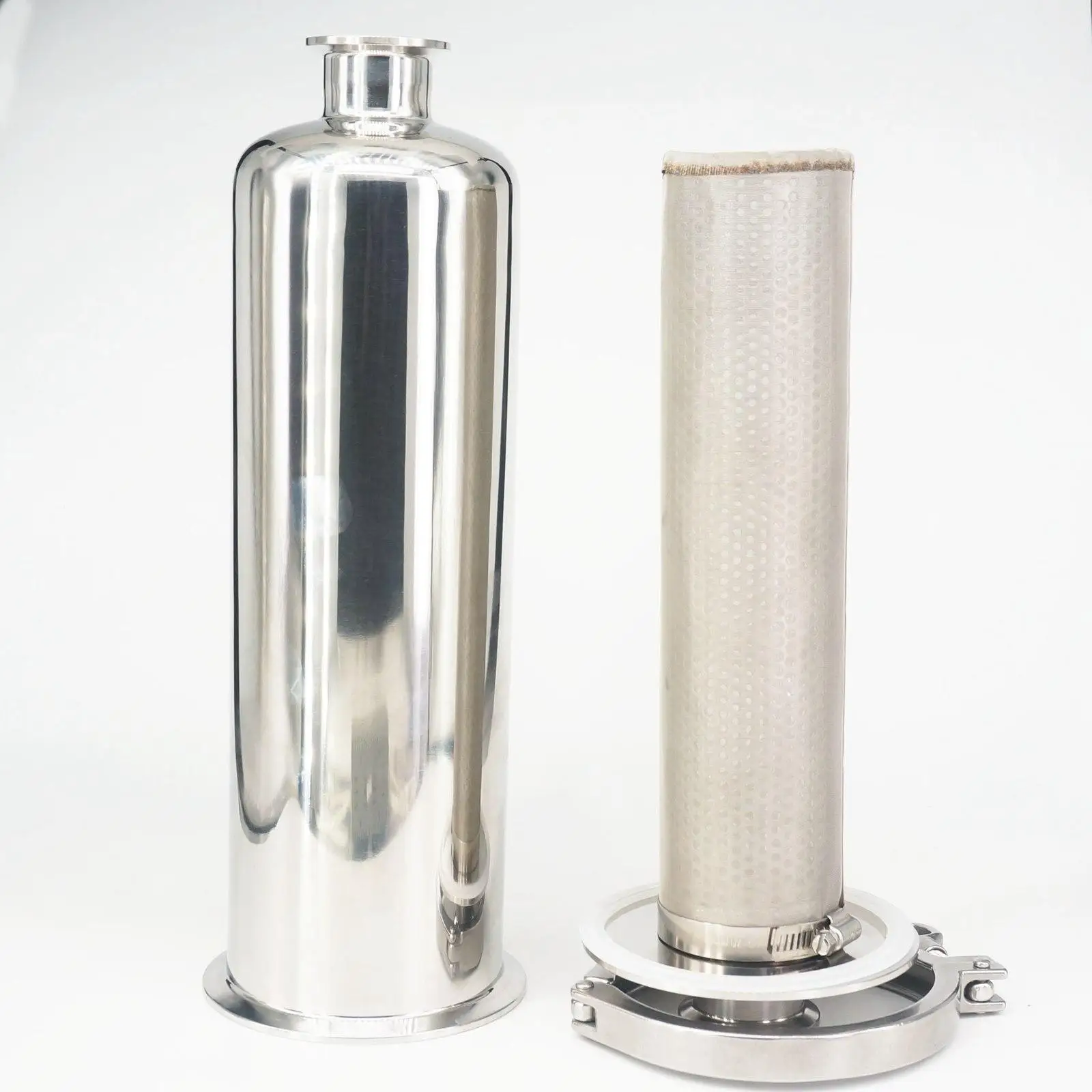 

Fit Tube OD 19/25/32/38/51/63mm Pipe Tri Clamp SUS 304/316 In-line Filter Strainer Brewing 100Mesh