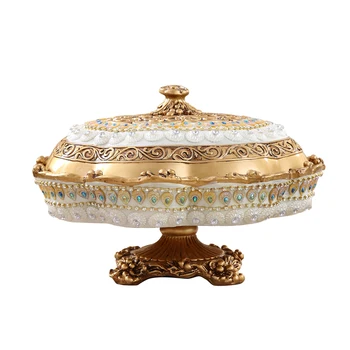 

Luxury Dried Fruit Tray Multi-Part Covered Dried Fruit Tray Sunflower Seed Storage Box Living Room Coffee Table Decoration