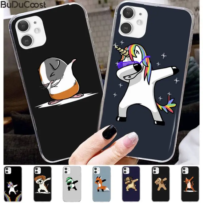 Мягкий чехол для телефона Chenel с единорогом и пандой DAB на заказ iPhone 8 7 6 6S Plus X XS MAX 5 5S