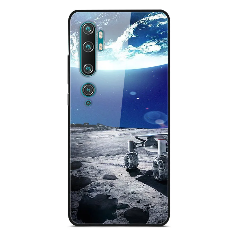 14 Для Xiaomi Mi Note 10 Чехол Закаленное Стекло Пространство Жесткая Задняя Крышка Для Xiaomi Mi Note 10 Pro Телефон Бампер Чехол Mi Note 10 10 Pro cap Настроить - Цвет: 14
