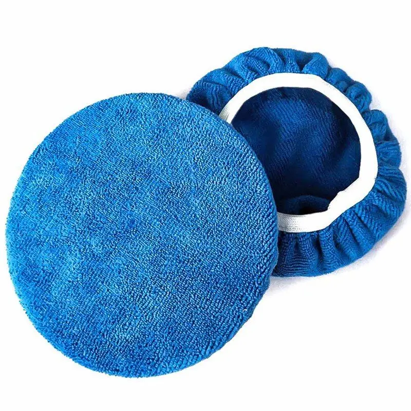 2 шт. синий микрофибра мягкая полировка автомобиля воск полировщик капот Полировочная накладка крышка