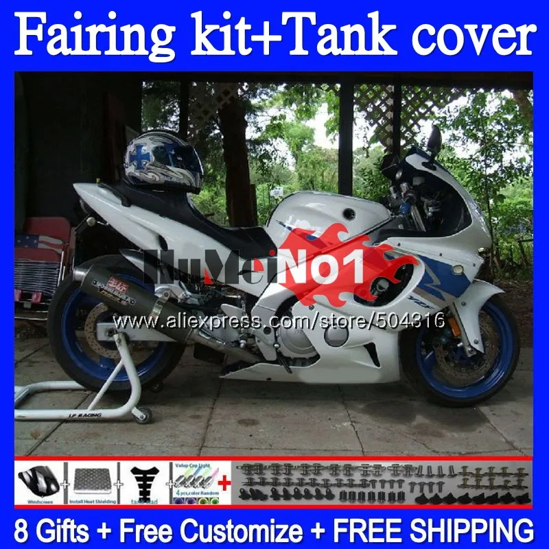 YZF-600R для YAMAHA YZF 600R 1996 1997 1998 1999 2000 2001 38MC. 95 YZF600R Thundercat 96 97 98 99 00 01 02 белый блестящие обтекатели