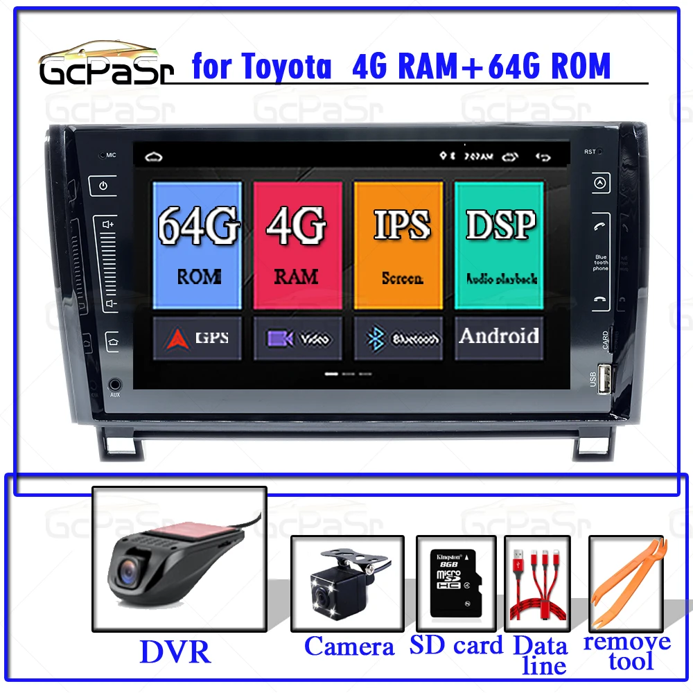 IPS DSP 4G 2Din GPS Android радио плеер мультимедиа для Toyota Sequoia Tundra 2007-2013 ЕС блок | Автомобили