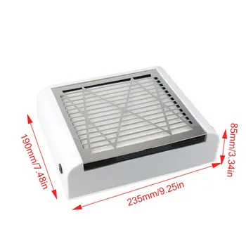

Mini Nail Vacuum Cleaner Grind Surface With 40W High Power Filter Pull-Out Desktop Nail Cleaner Nail Dust Collector