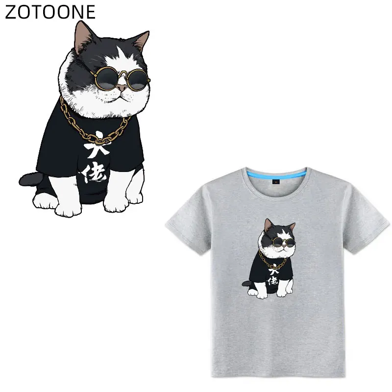 Термоклейкие нашивки ZOTOONE с изображением кошек Стикеры для одежды животных