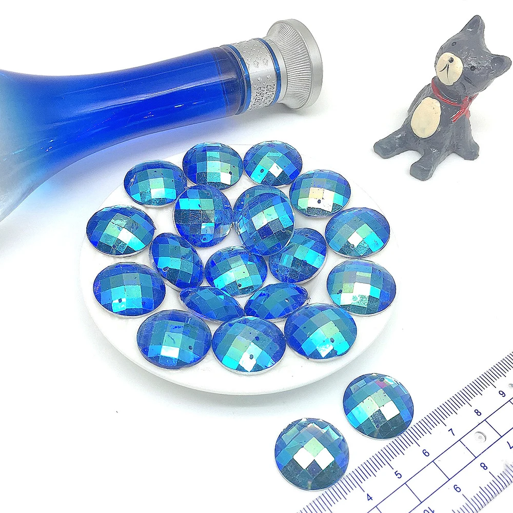 

20mm Sewing Rhinestone Flat Back Iron On Strass Crystal Stone Rhinestones For Clothes Decorations Bags Garment Shoes DIY