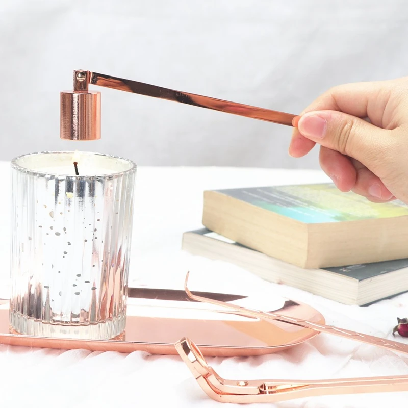 Candle Accessory Set Candle Wick Trimmer Candle Wick Dipper Candle Snuffer Storage Tray 4 Packs Candle Care Kit Gift for Candle