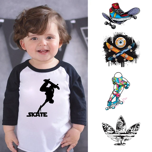 US $5.68 LYTLM Skateboard Tshirt Kids Parkour Modal Skate Tshirt Hip Hop Toddler Boy Long Sleeve Shirts Str