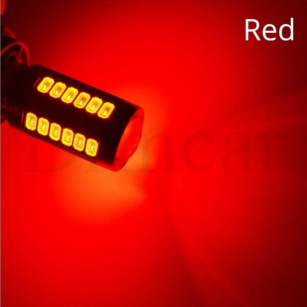 White Red Yelow 1156 BA15S 1157 BAY15D 7443 3157 P21 33SMD 5730 Car Brake Light Tail Lamps Turn Signal Auto Rear Reverse Bulbs (15)