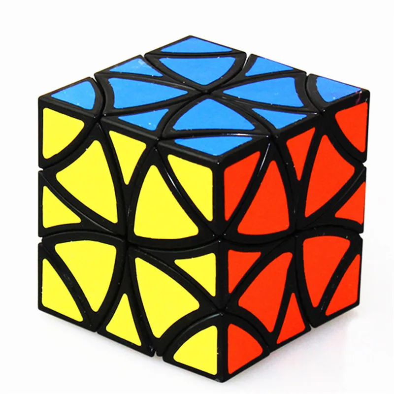 LanLan Бабочка лепесток дуговой вертолет 3x3x3 Специальная форма волшебный куб безопасный ABS ультра-Гладкий 3x3 скоростной Головоломка Куб детские игрушки подарок - Цвет: Черный